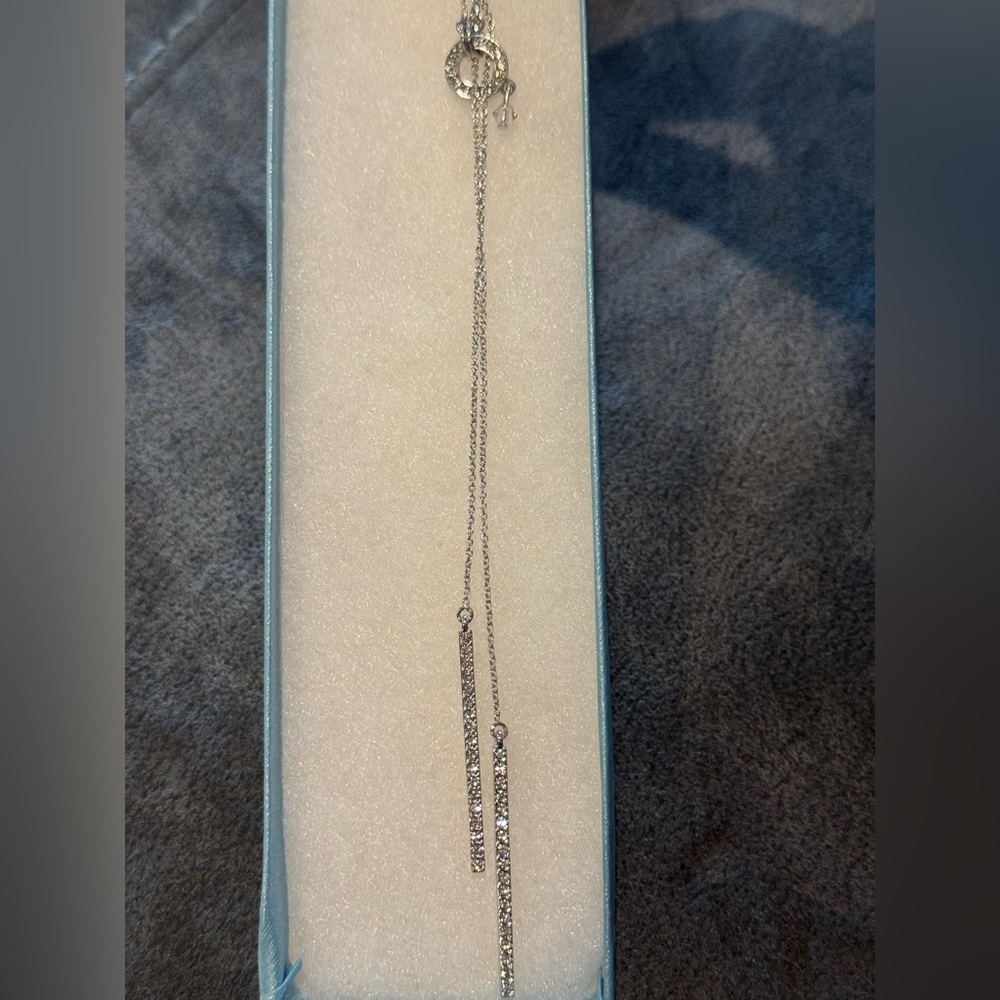 Touchstone By Swarovski Elegant Silver Pave Necklace